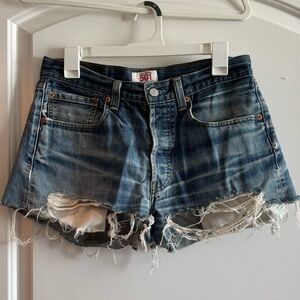 Levi’s Original 501 Straight Leg Button-Fly Cut-Off Shorts